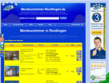 Tablet Screenshot of monteurzimmer-reutlingen.de